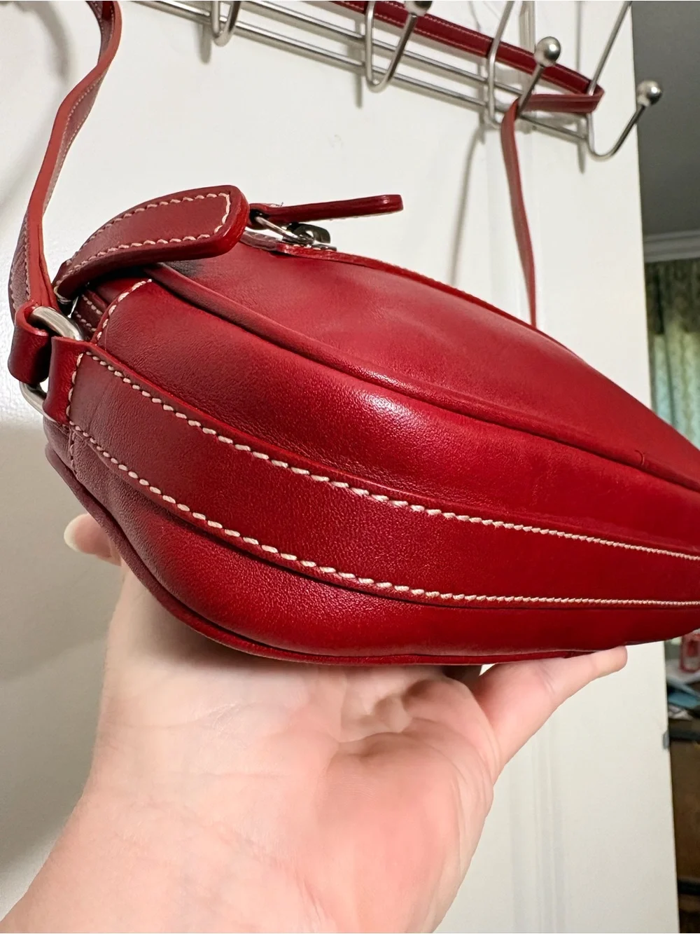 2002 Coach 9589 Red Legacy West Camera Bag Crossbody - Picture 5 of 15